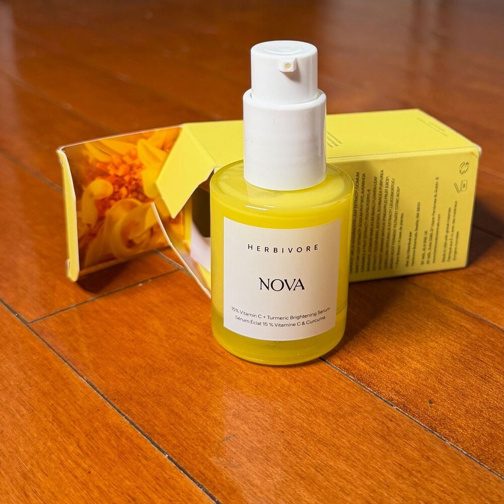 Herbivore NOVA 15% Vitamin C + Turmeric Brightening Serum (1oz/30mL) NIB